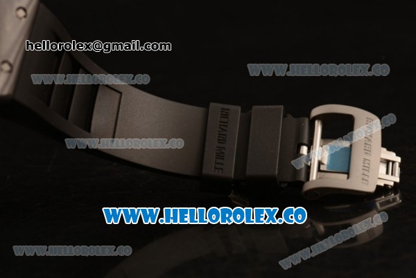 Richard Mille RM 055 Bubba Watson Miyota 9015 Automatic Carbon Fiber Case with Black Dial and Black Rubber Strap - Click Image to Close